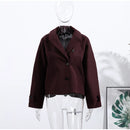 Women's Casual Hooded Short Trench Coat Lapel Single-Breasted Full Sleeve Loose Jacket Autumn 2025 Street All-match Outerwear
