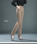 Ladies Casual Leggings Elastic High Waist Work Pants Fat Man Trousers Spring Summer Commuter Dress Trousers Straight Pants