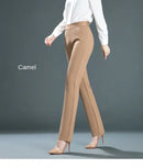 Ladies Casual Leggings Elastic High Waist Work Pants Fat Man Trousers Spring Summer Commuter Dress Trousers Straight Pants