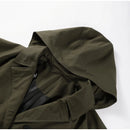 Women's Casual Hooded Short Trench Coat Lapel Single-Breasted Full Sleeve Loose Jacket Autumn 2025 Street All-match Outerwear