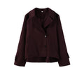 Women's Casual Hooded Short Trench Coat Lapel Single-Breasted Full Sleeve Loose Jacket Autumn 2025 Street All-match Outerwear