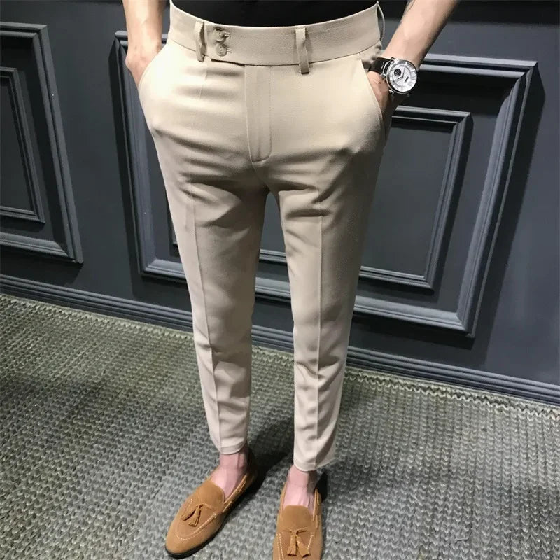 Elegant White Men's Pants